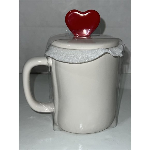 Rae Dunn Coffee Mug Love Bug Ceramic with Heart Top NEW - Picture 9 of 14